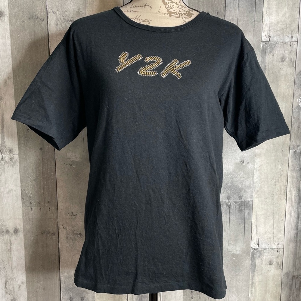 Y2K vintage bling tee size medium Christine Alexander